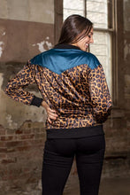 Load image into Gallery viewer, Leopard &amp; Jade Bomber Jacket
