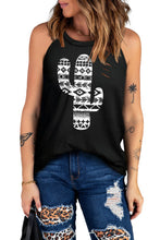 Load image into Gallery viewer, aztec cactus distressed tank
